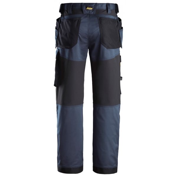 Pantalon elastico ajuste holgado AllroundWork bolsillos flotantes azul marino-negro talla 152