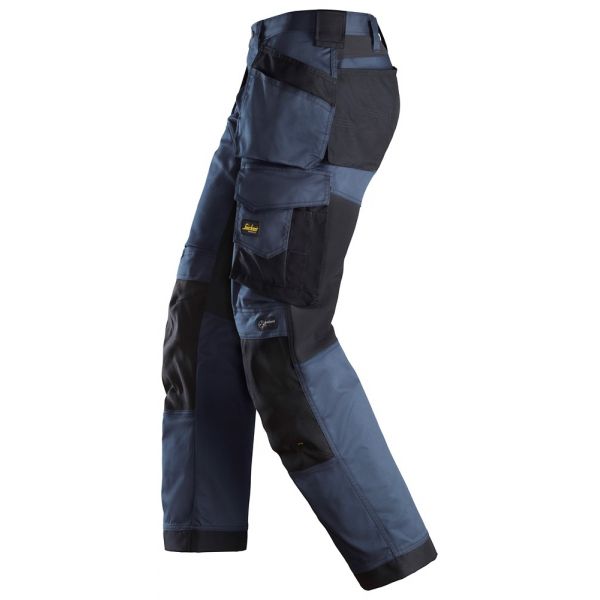 Pantalon elastico ajuste holgado AllroundWork bolsillos flotantes azul marino-negro talla 062