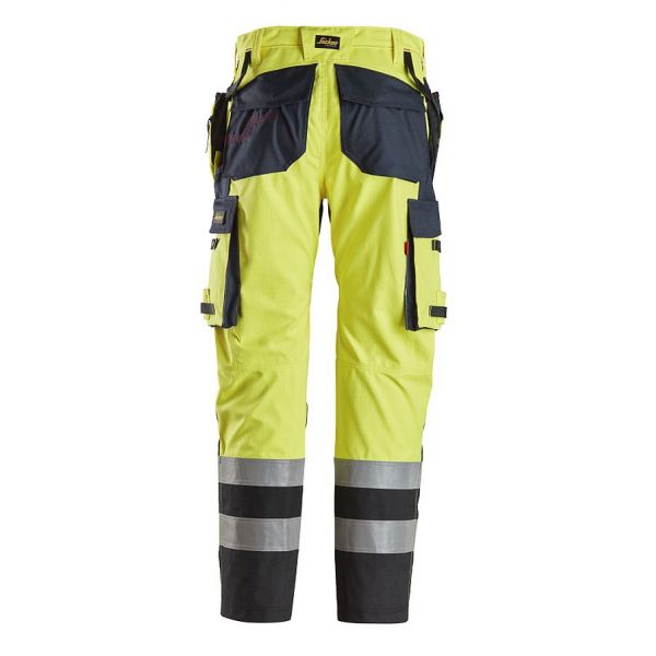 6265 Pantalones largos de trabajo de alta visibilidad clase 1 con bolsillos flotantes y espinilla re