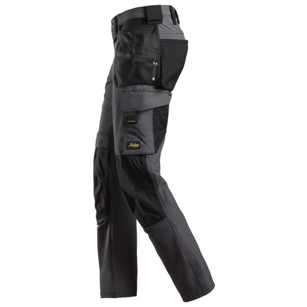 Pantalon elastico AllroundWork bolsillos flotantes gris acero-negro talla 162