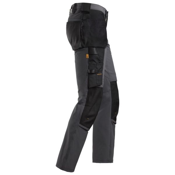 Pantalon elastico AllroundWork bolsillos flotantes gris acero-negro talla 058