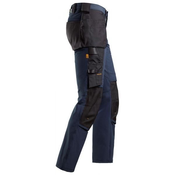 Pantalon elastico AllroundWork bolsillos flotantes azul marino-negro talla 056