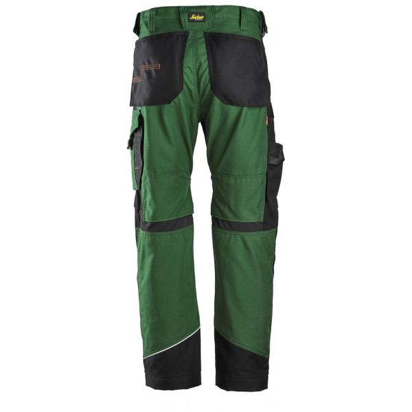 6314 Pantalones largos de trabajo Canvas+ RuffWork verde forestal-negro talla 50