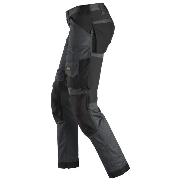 Pantalones elásticos AllroundWork Gris Acero-Negro talla 148