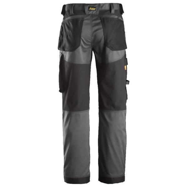 Pantalon elastico ajuste holgado AllroundWork gris acero-negro talla 060