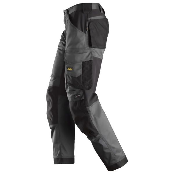 Pantalon elastico ajuste holgado AllroundWork gris acero-negro talla 250