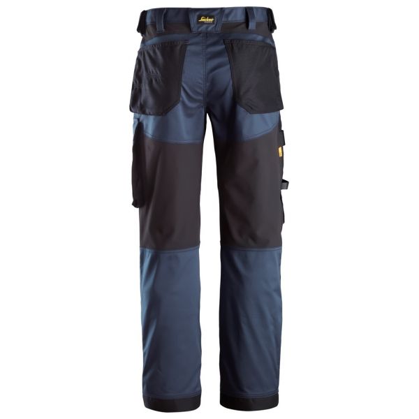 Pantalon elastico ajuste holgado AllroundWork azul marino-negro talla 152