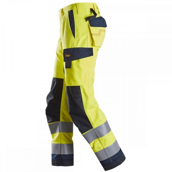 6360 Pantalones largos de trabajo de alta visibilidad clase 2 ProtecWork amarillo-azul marino talla