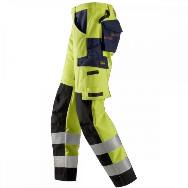 6364 Pantalones largos de trabajo de alta visibilidad clase 2 con espinilla reforzada ProtecWork ama