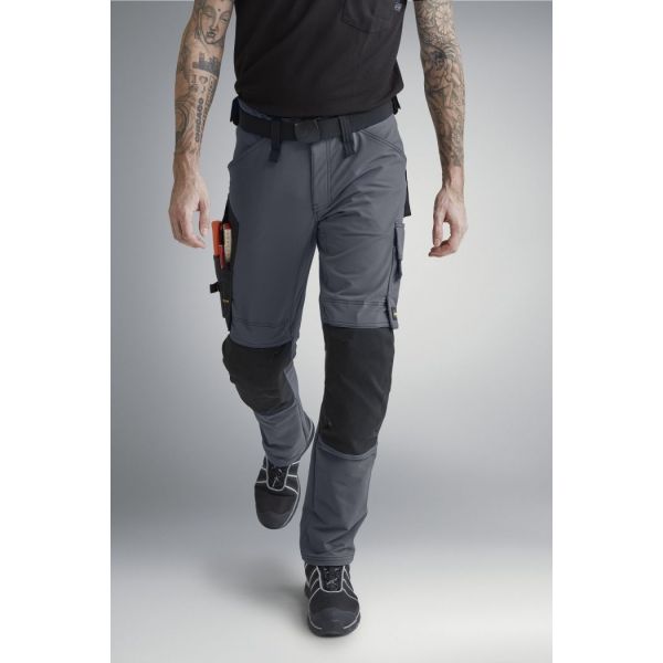 Pantalon elastico AllroundWork gris acero-negro talla 116