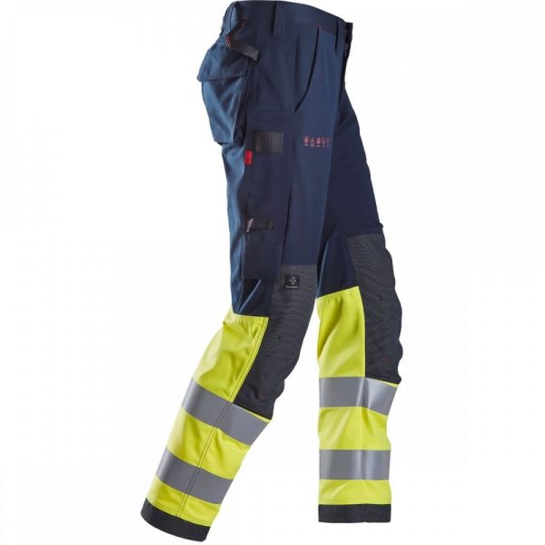 6376 Pantalones largos de trabajo de alta visibilidad clase 1 ProtecWork azul marino-amarillo talla