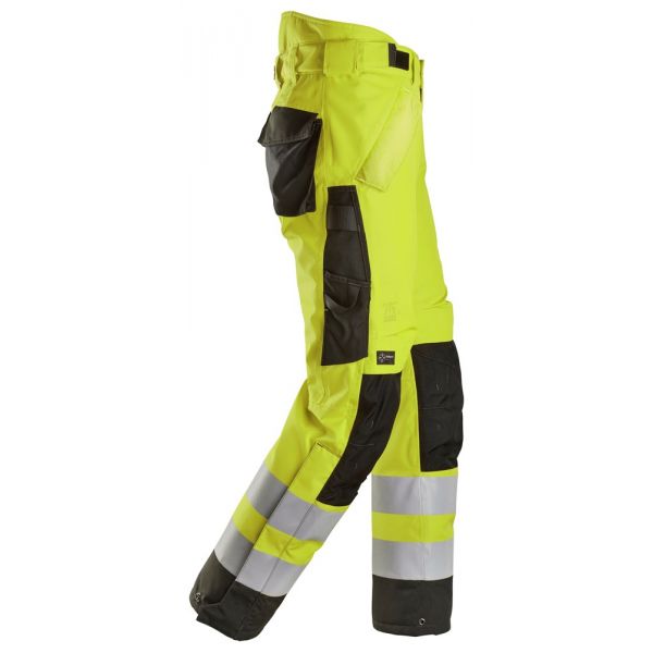 6630 Pantalones largos de trabajo impermeables de alta visibilidad clase 2 acolchados con doble capa