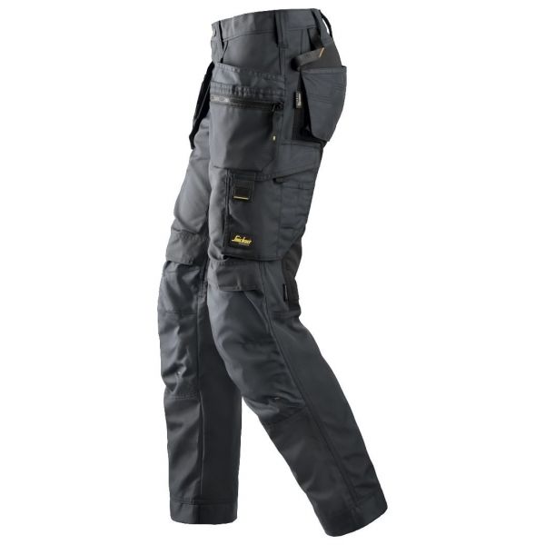 Pantalon de mujer AllroundWork+ con bolsillos flotantes gris acero-negro talla 076