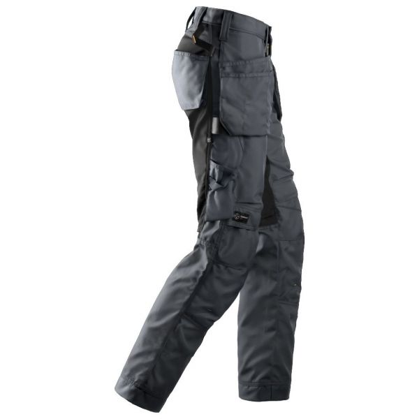 Pantalon de mujer AllroundWork+ con bolsillos flotantes gris acero-negro talla 088