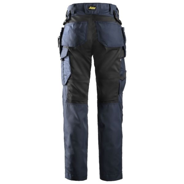 Pantalon de mujer AllroundWork+ con bolsillos flotantes azul marino-negro talla 080