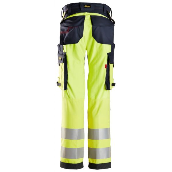 6760 Pantalones largos de trabajo de alta visibilidad clase 2 para mujer ProtecWork amarillo-azul ma