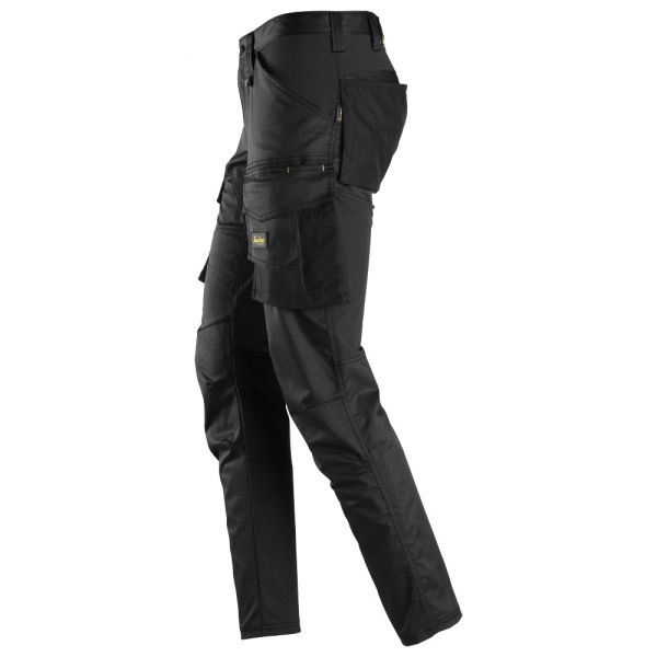 6803 Pantalones largos de trabajo elásticos sin bolsillos para las rodilleras AllroundWork negro tal