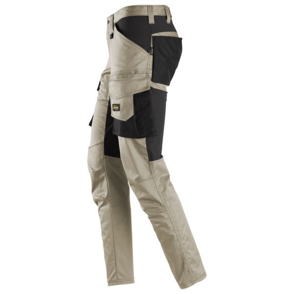 6803 Pantalones largos de trabajo elásticos sin bolsillos para las rodilleras AllroundWork beige-neg