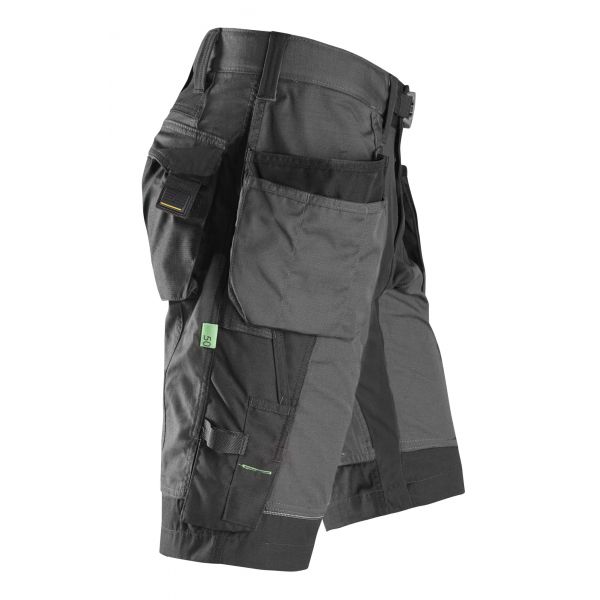 6904 Pantalón corto FlexiWork+ con bolsillos flotantes gris acero-negro talla 50