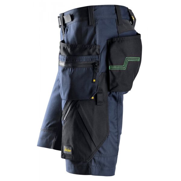 6904 Pantalón corto FlexiWork+ con bolsillos flotantes azul marino-negro talla 50