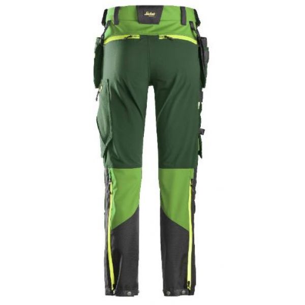 Pantalón FlexiWork Softshell elástico con bolsillos flotantes Verde Manzana/Verde Bosque talla 58