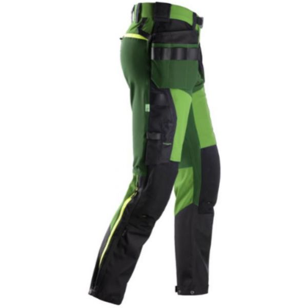 Pantalón FlexiWork Softshell elástico con bolsillos flotantes Verde Manzana/Verde Bosque talla 50