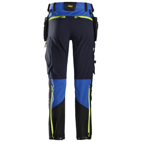 Pantalón FlexiWork Softshell elástico con bolsillos flotantes Azul Verdadero/Azul Marino talla 104