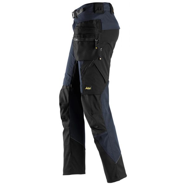 6972 Pantalones largos de trabajo desmontables con bolsillos flotantes FlexiWork azul marino-negro t
