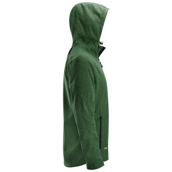 8041 Sudadera con capucha y forro polar Flexiwork verde forestal-negro talla 3XL