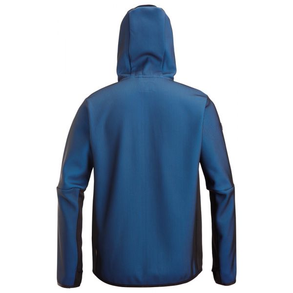 8044 Sudadera con capucha capa intermedia y cremallera completa Flexiwork azul verdadero-negro talla