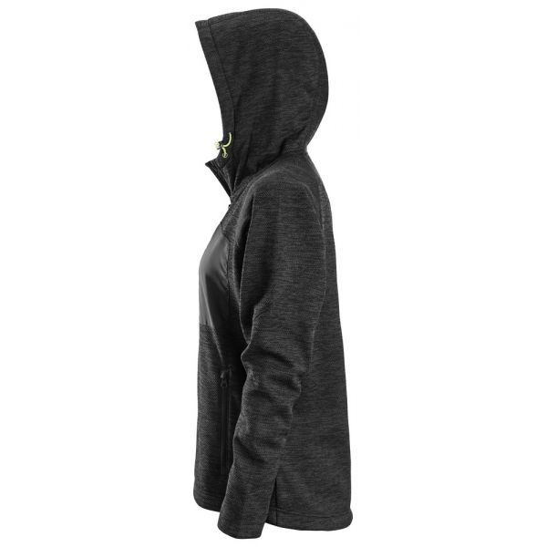 8047 Sudadera con capucha para mujer FlexiWork negro talla M
