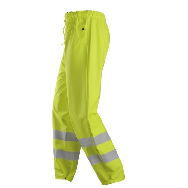 8267 Pantalones largos impermeables PU de alta visibilidad clase 2 ProtecWork amarillo talla S