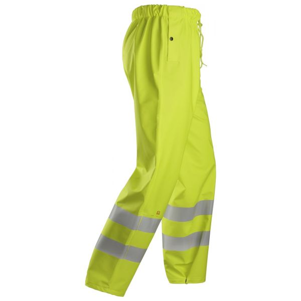 8267 Pantalones largos impermeables PU de alta visibilidad clase 2 ProtecWork amarillo talla L