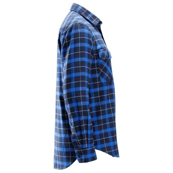 Camisa manga larga franela de cuadros AllroundWork azul marino-azul talla M