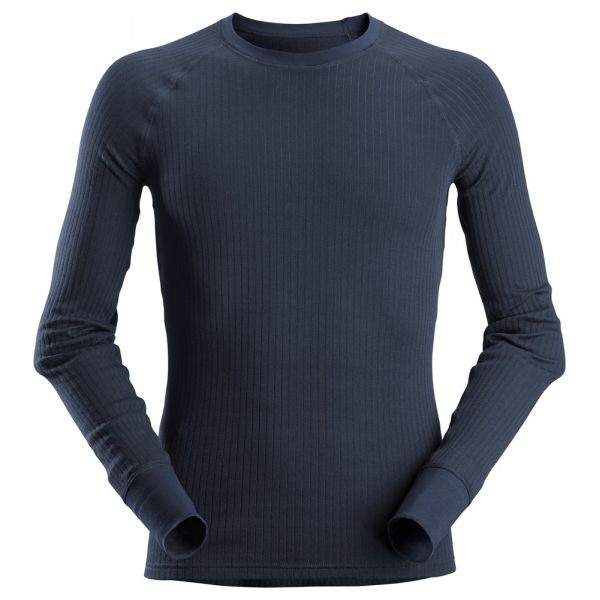 9445 Conjunto de camiseta manga larga y calzoncillo largo finos AllroundWork azul marino talla XS