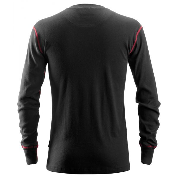 9461 Camisa de manga larga con cuello redondo ProtecWork negro talla S