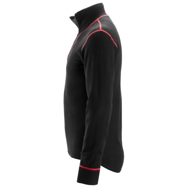 9462 Camisa de manga larga de lana con media cremallera ProtecWork negro talla XL