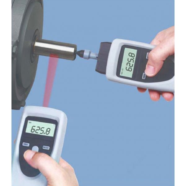 Tacómetro manual electrónico digital (Medidor RPM), Rango 1/min 1-99.999, Distancia de medición máx.