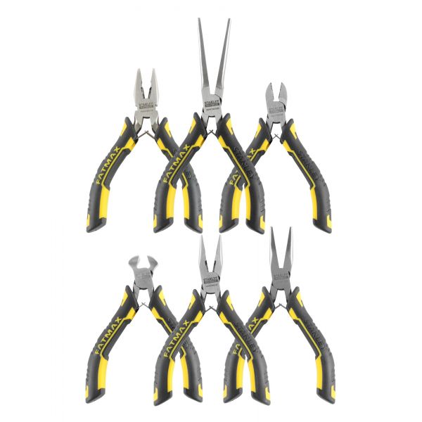 Set mini-alicates FATMAX® 6 piezas (Universales 120mm, Corte Diagonal 110mm, Corte Frontal 105mm, Bo