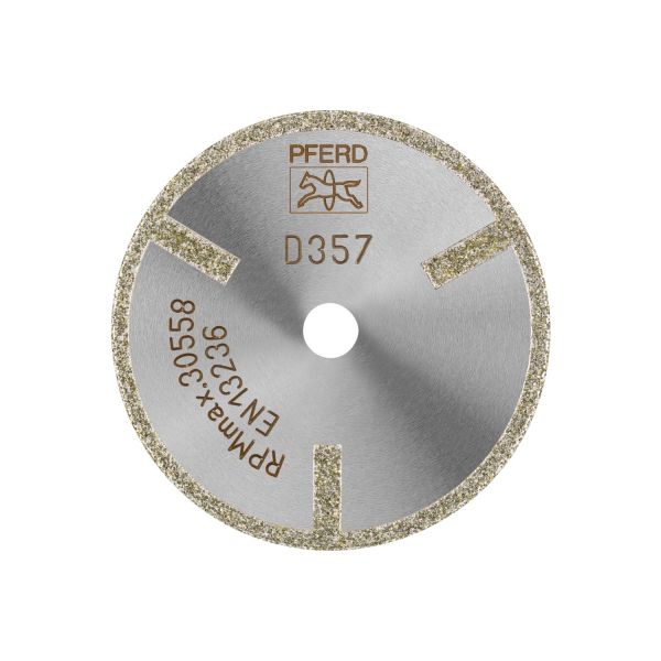 Disco de corte de diamante D1A1R 50x2,0x6,0 mm D357 (basto), con segmento protector para PRFV/PRFC
