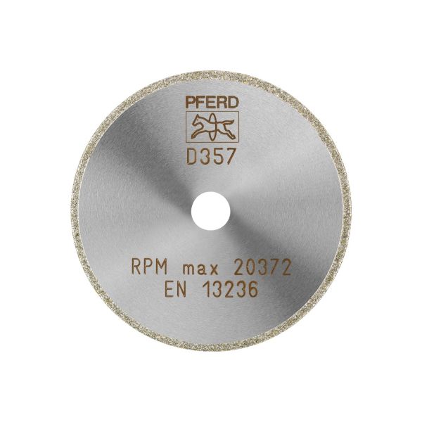 Disco de corte de diamante D1A1R 75x2,0x10,0 mm D357 (basto), recubrimiento continuo para PRFV/PRFC