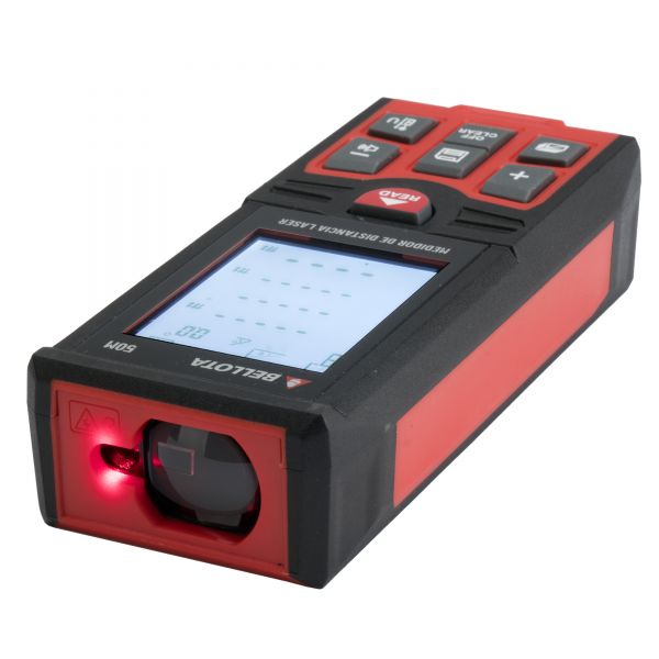 Medidor láser 50 m con nivel digital para trabajos de medición y cálculo de presupuestos / MED50