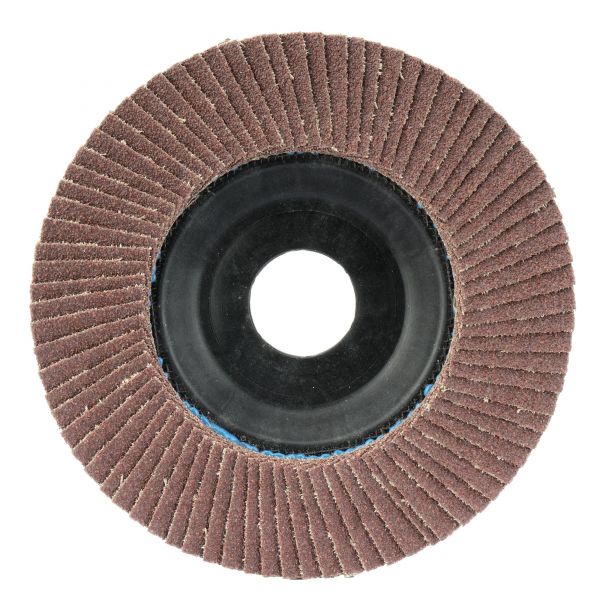 Disco de láminas base plana de poliamida para desbaste madera-metal, grano A 120 y Ø 115 / 50501120