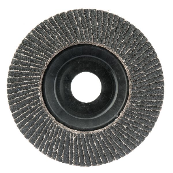 Disco de láminas base plana de poliamida para desbaste piedra, grano SiC 120 y Ø 115 / 50503120