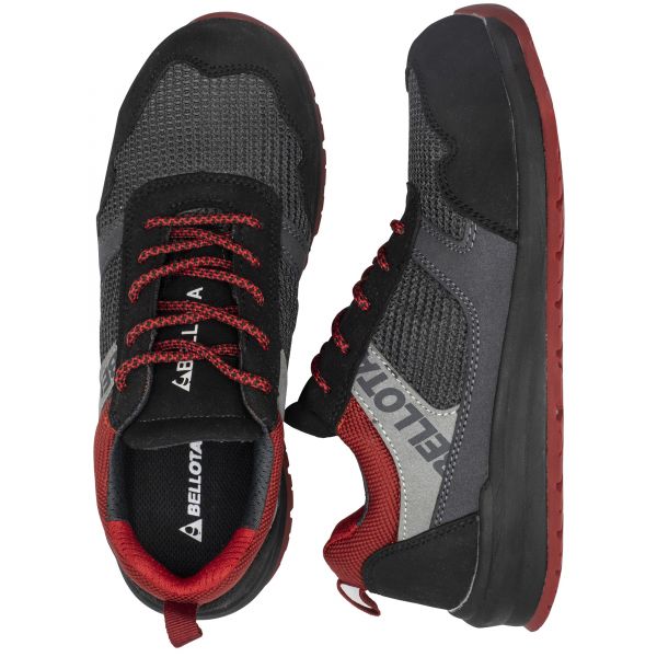 Zapato de seguridad Street negro-rojo S1P talla 44 / 72350BR44S1P