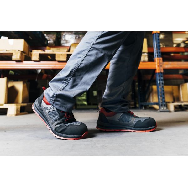 Zapato de seguridad Street negro-rojo S1P talla 47 / 72350BR47S1P