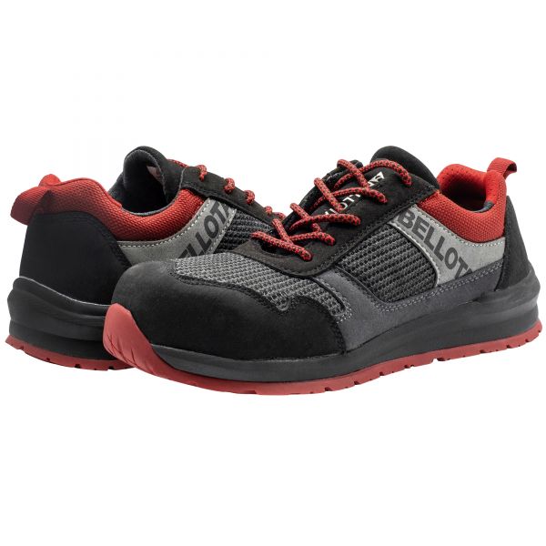 Zapato de seguridad Street negro-rojo S1P talla 44 / 72350BR44S1P