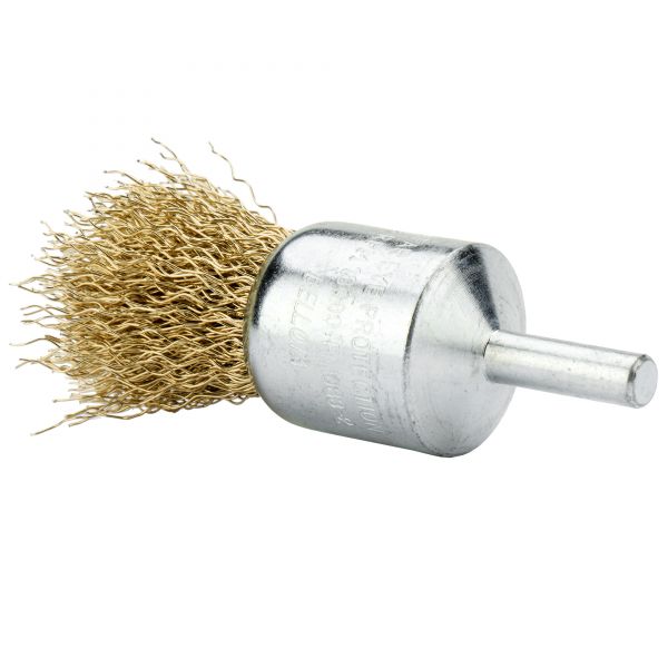 Cepillo de brocha con alambre de acero latonado ondulado 25 mm / 5081825