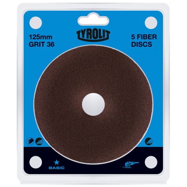 Tyrolit discos de fibra  DISC V 115x22 A100 B02 S4 [25]