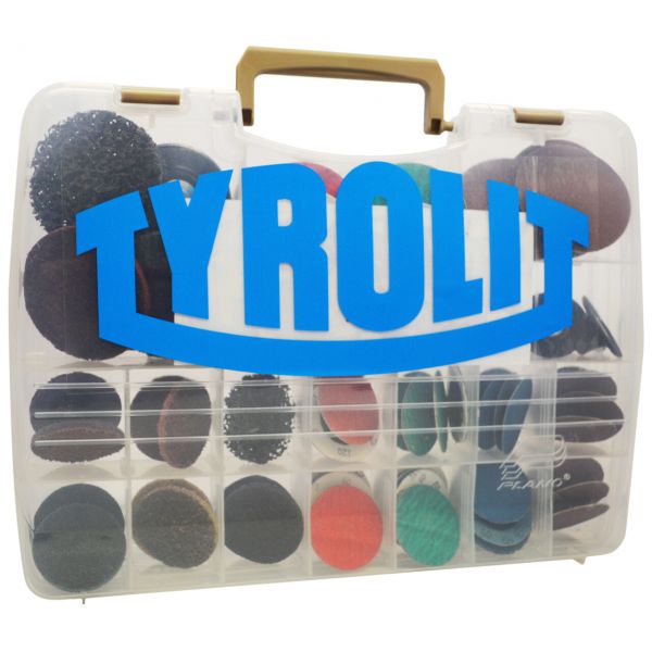 Tyrolit Set de QUICK-CHANGE DISCS de uso universal 50  PAD QDISC 50xR_75XR DEMOBOX P